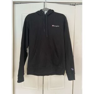 Vintage Champion Men's XL Black Standard Pullover Hoodie Sweatshirt